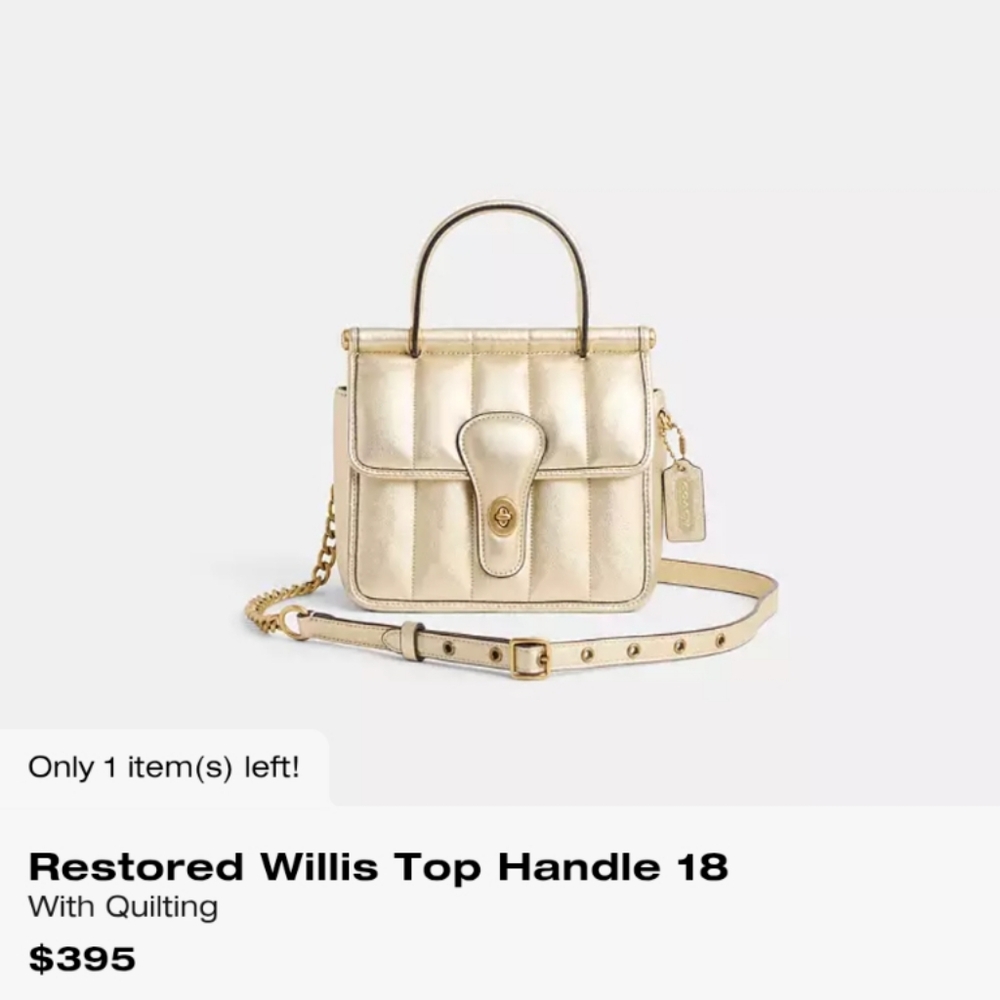 Coach Rose Quilted Satchel - Picture 5 of 5